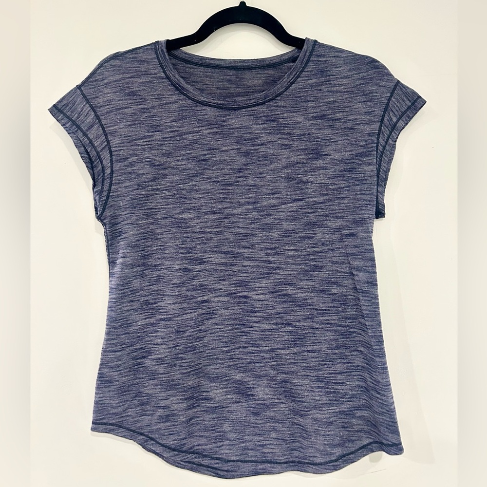 Lululemon Women's Navy Blue Lightweight Athletic Shirt